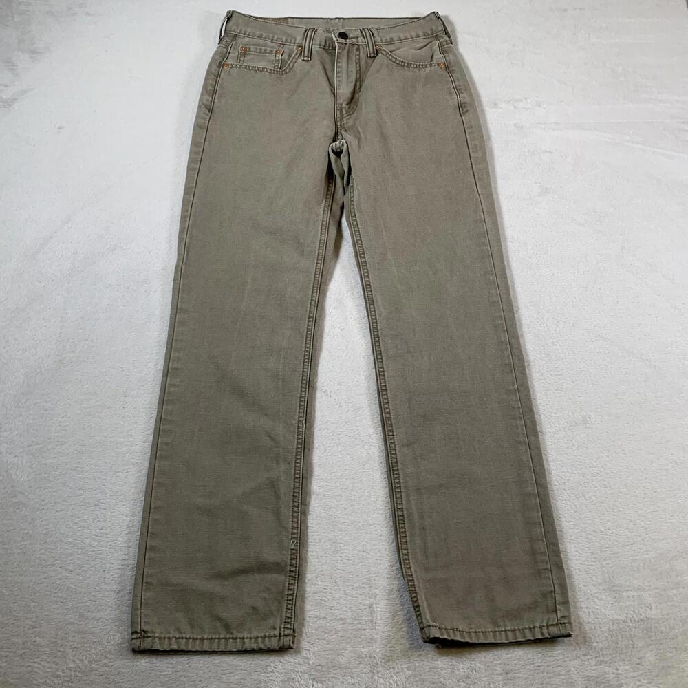 Levis 514‎ Jeans Mens 29x30 Khaki Straight Fit Denim Pants 100% Cotton Classic